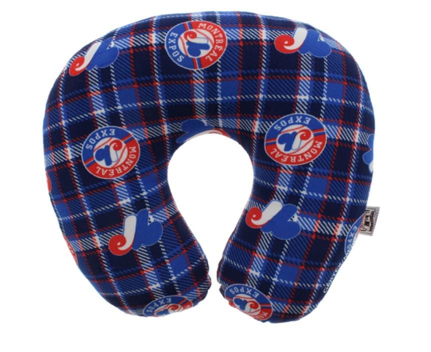 Montreal Expos MLB Gertex Plaid Travel Neck Pillow