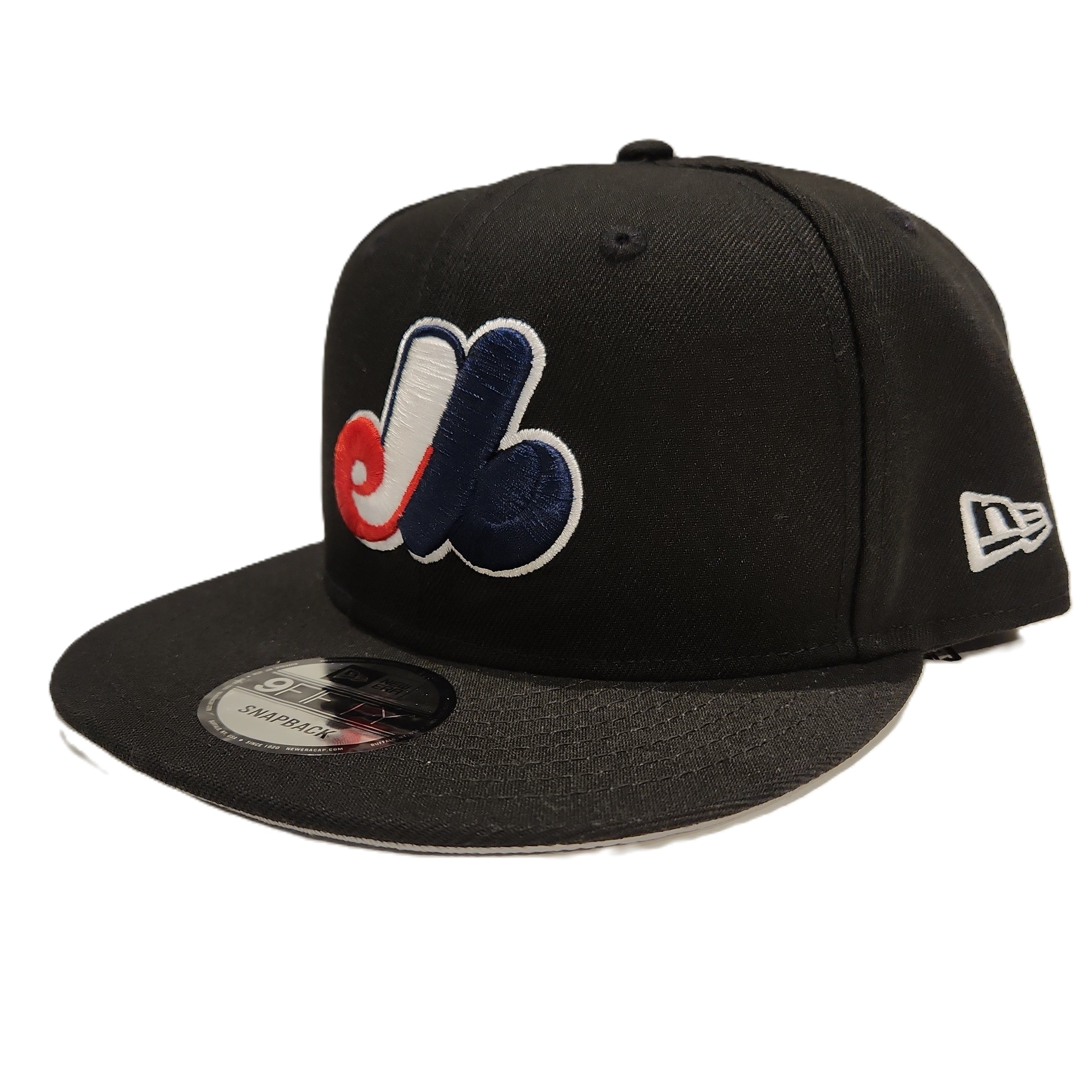 Expos de Montréal MLB New Era Snapback 9Fifty Cooperstown noir pour hommes