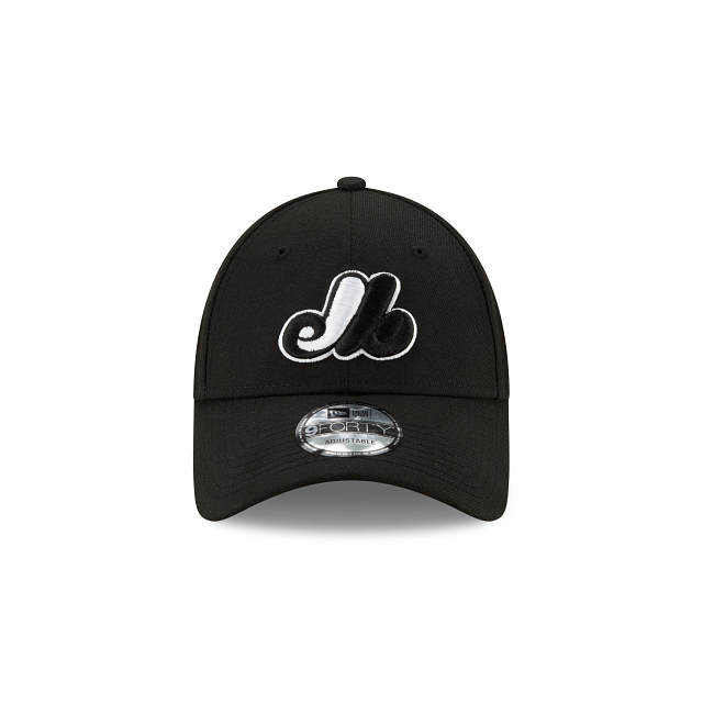 Montreal Expos MLB New Era Men's Black 9Forty The League Adjustable Hat