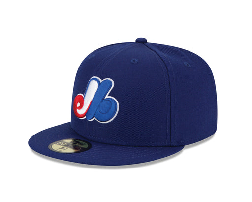 Montreal Expos MLB New Era Men's Dark Royal 59Fifty Authentic Game Fitted Hat