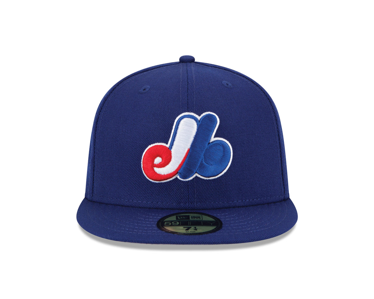 Expos Rust Hat Montreal Expos MLB New Era Men's Dark Royal 59Fifty Authentic Game Fit