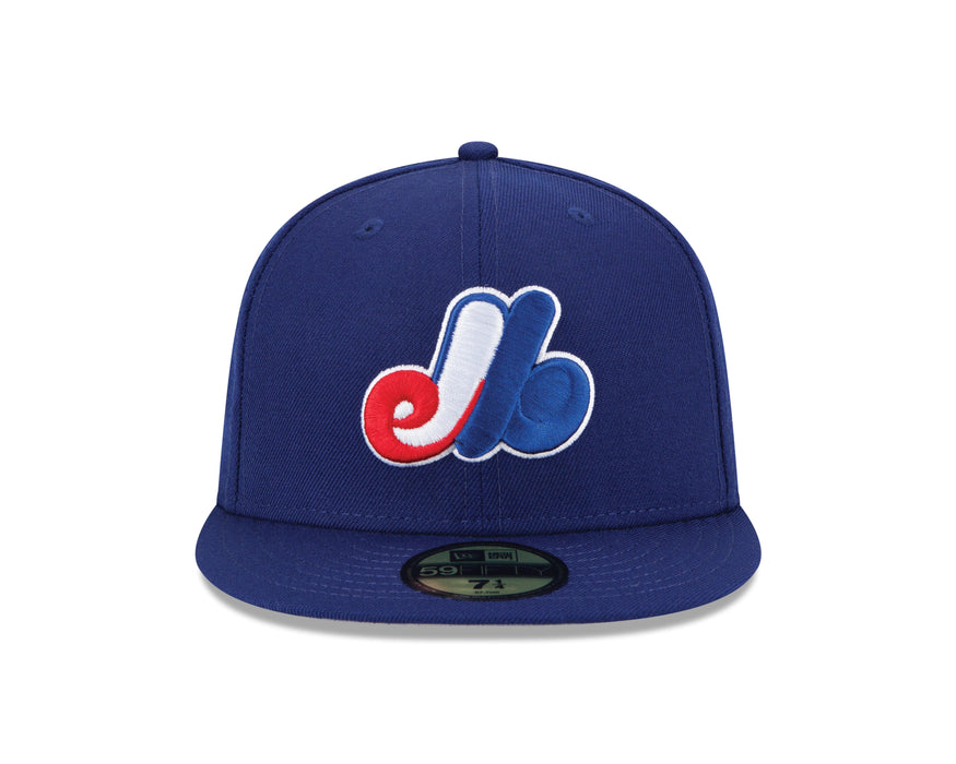 Montreal Expos MLB New Era Men's Dark Royal 59Fifty Authentic Game Fitted Hat