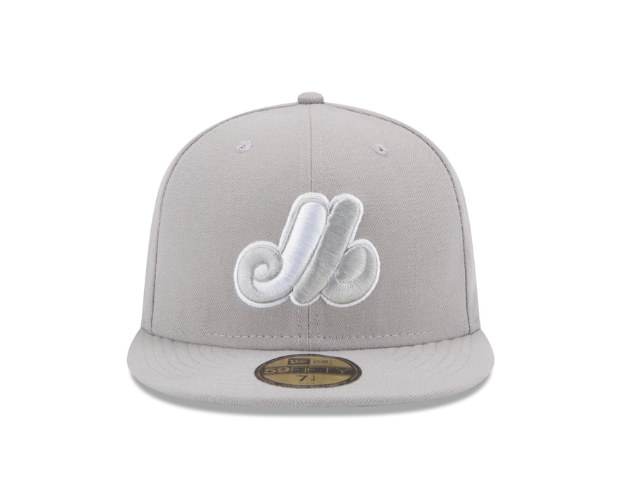 Montreal Expos MLB New Era Men's Grey 59Fifty Cooperstown Fitted Hat