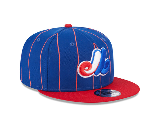 Montreal Expos MLB New Era Men's Royal Blue 9Fifty Cooperstown Vintage Pinstripe Snapback