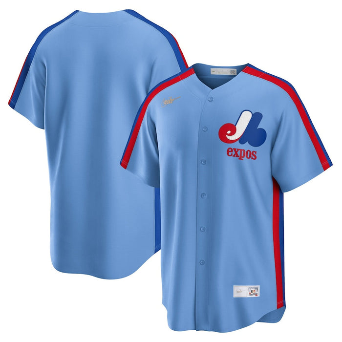 Nike Men's MLB Montreal Expos Cooperstown Jersey Light Blue / XX-Large