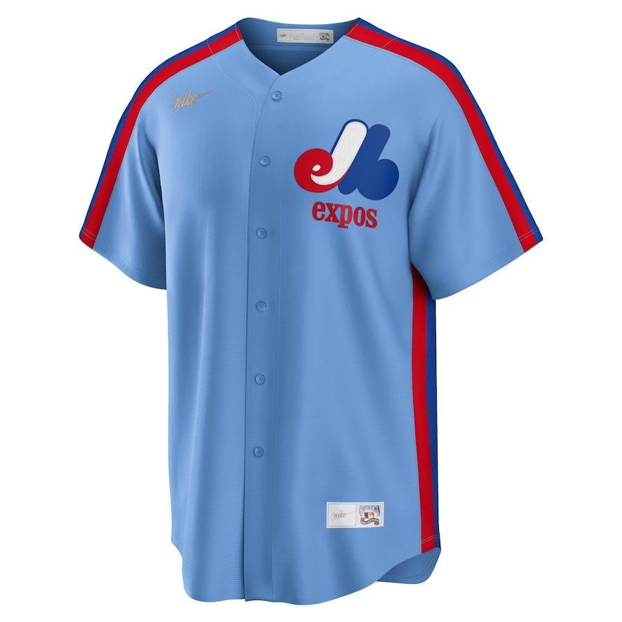 Montreal Expos MLB Nike Men's Powder Blue Cooperstown Replica Jersey