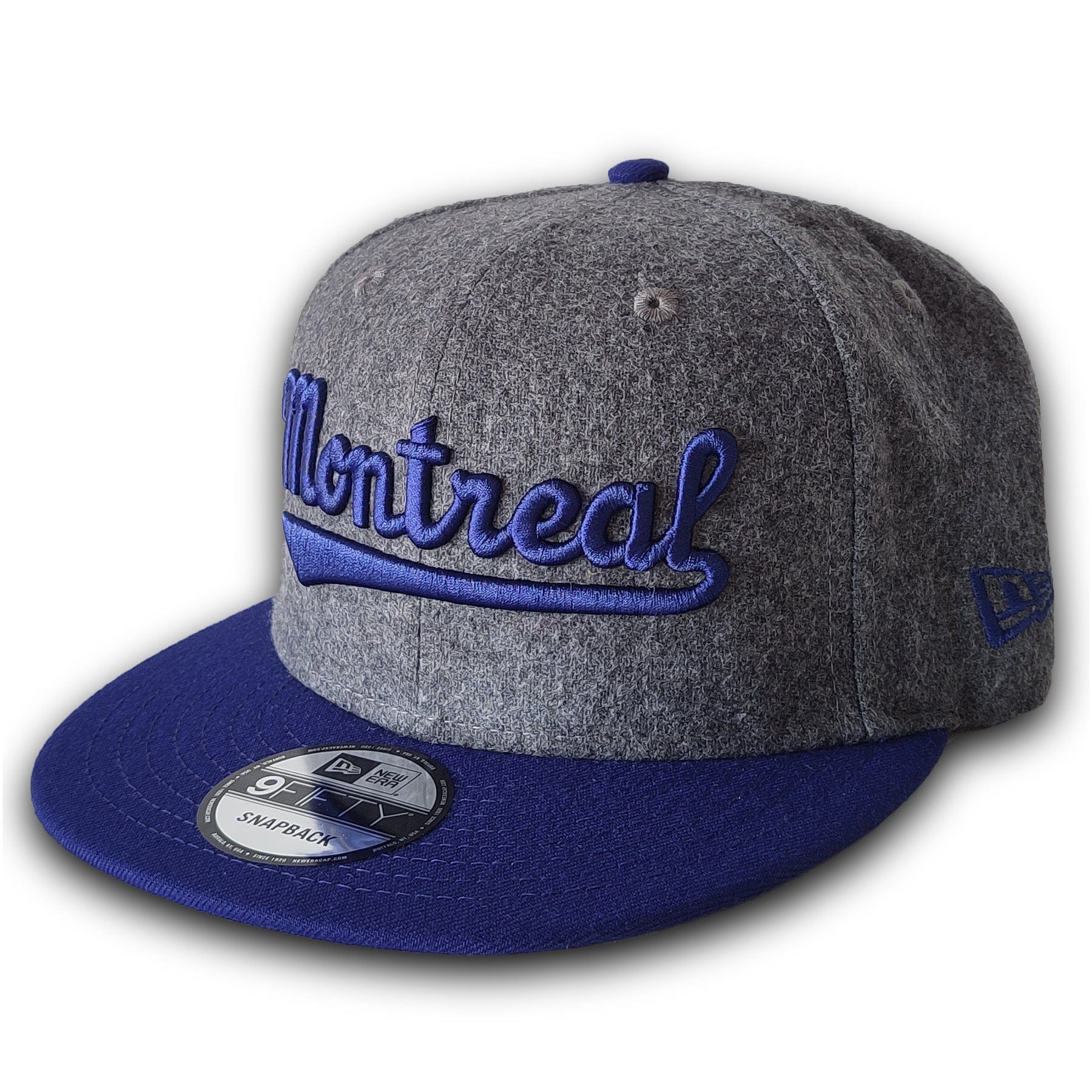 Montreal Royals New Era Men's Grey Melton 9Fifty Vintage Snapback