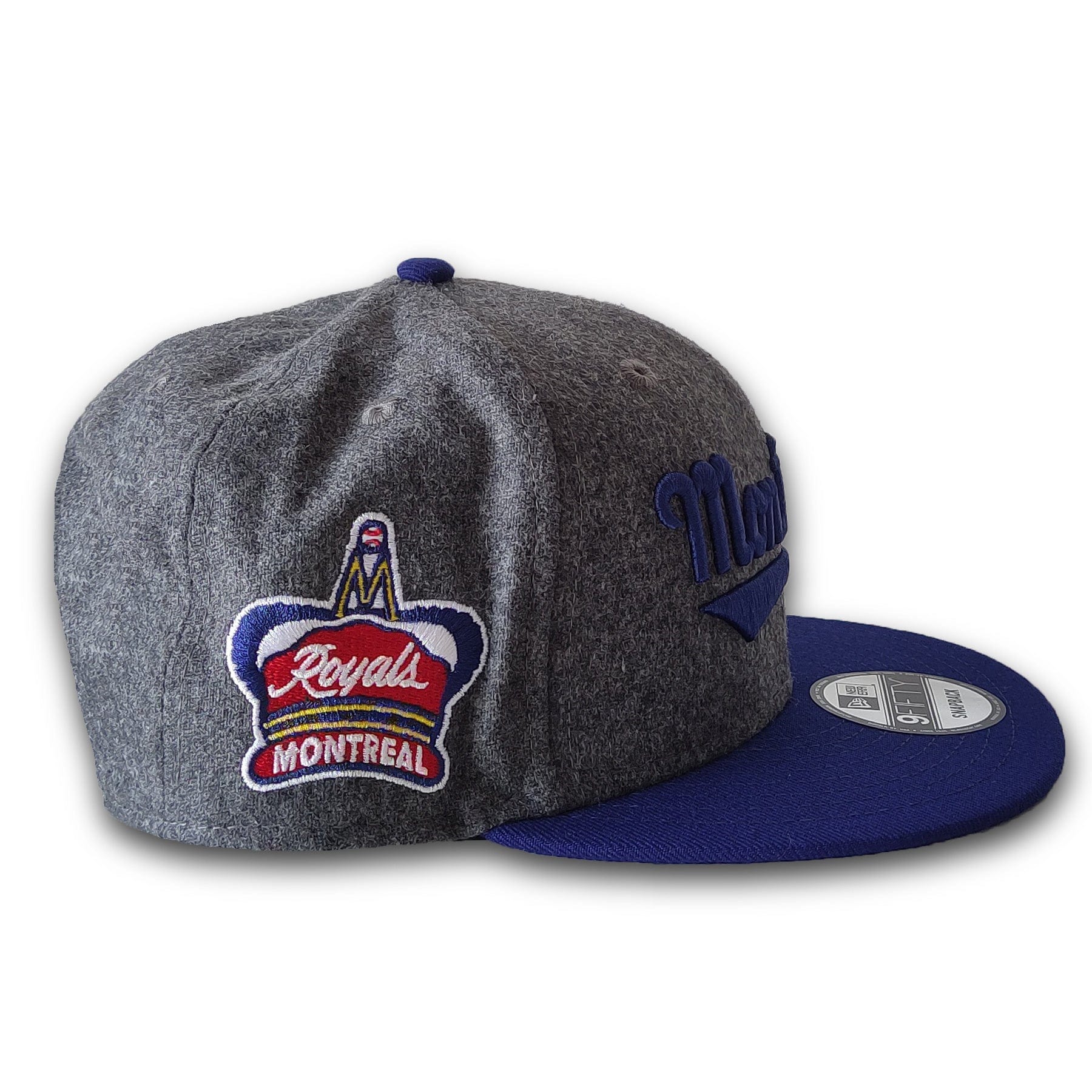 Montreal Royals New Era Men's Grey Melton 9Fifty Vintage Snapback