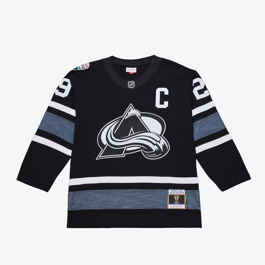 Nathan MacKinnon Colorado Avalanche NHL Mitchell & Ness Men's Black 2019 All-Star Power Play Authentic Jersey