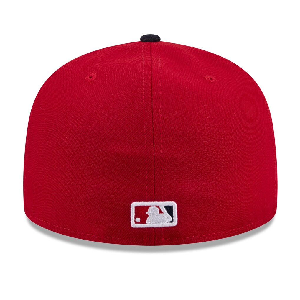 Washington Nationals MLB New Era Men's Red/Black 59Fifty Cooperstown Hall of Fame Side Patch Fitted Hat