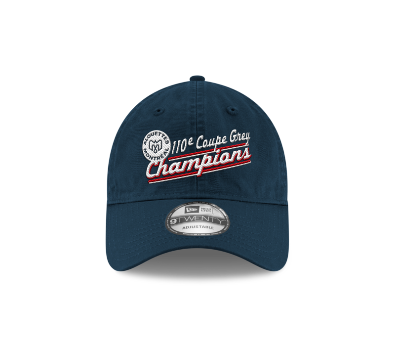 Montreal Alouettes CFL New Era Men's Navy 9Twenty 2023 Grey Cup Champions Adjustable Hat