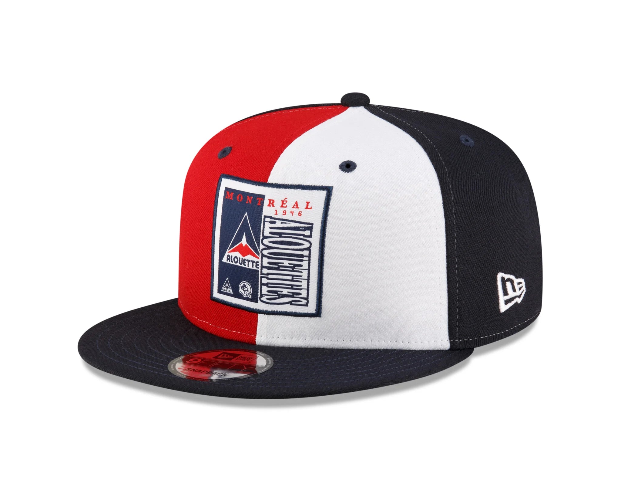 Montreal Alouettes CFL New Era Men's Tricolor 9Fifty 2024 Turf Traditions Snapback