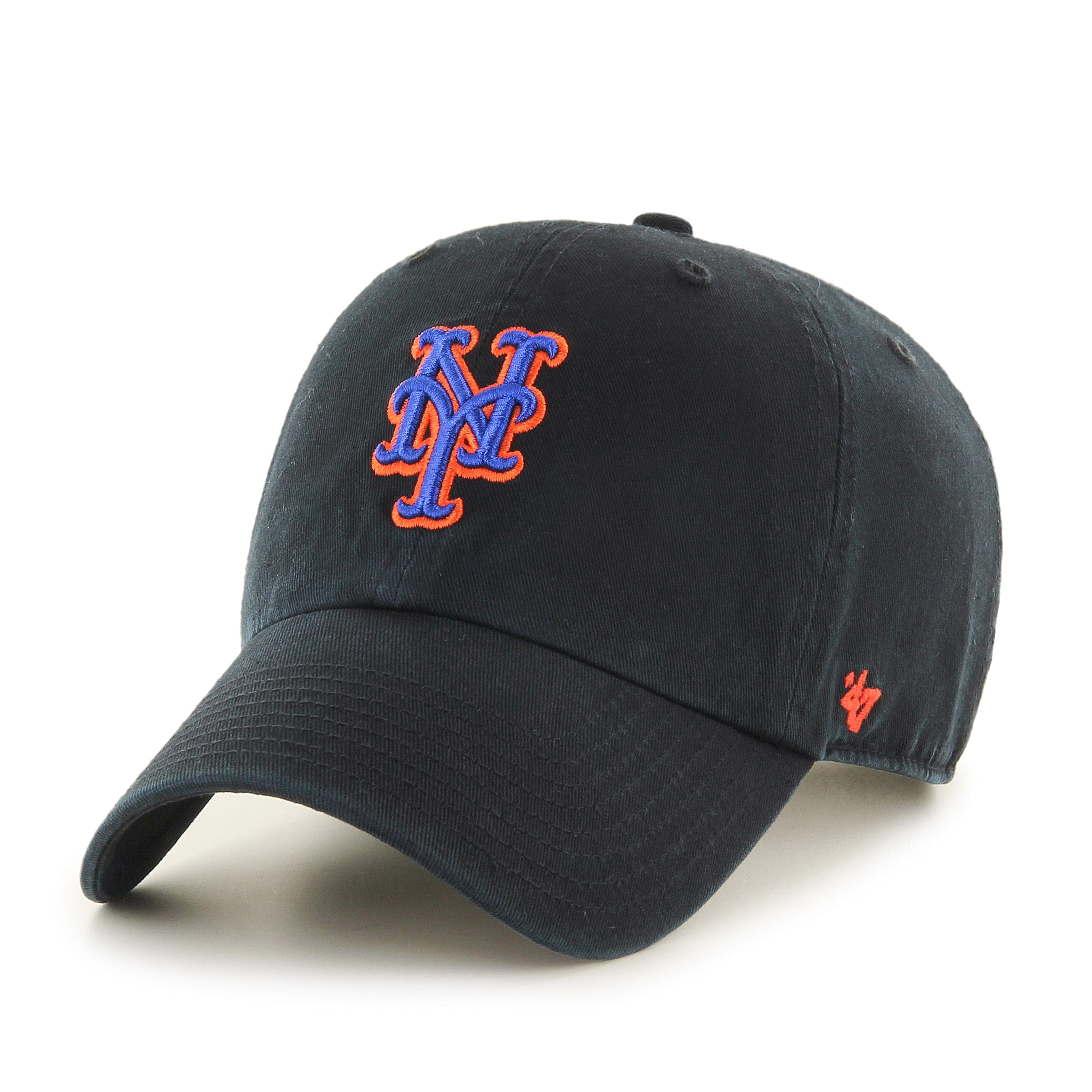 New York Mets MLB 47 Brand Men's Black Clean Up Adjustable Hat