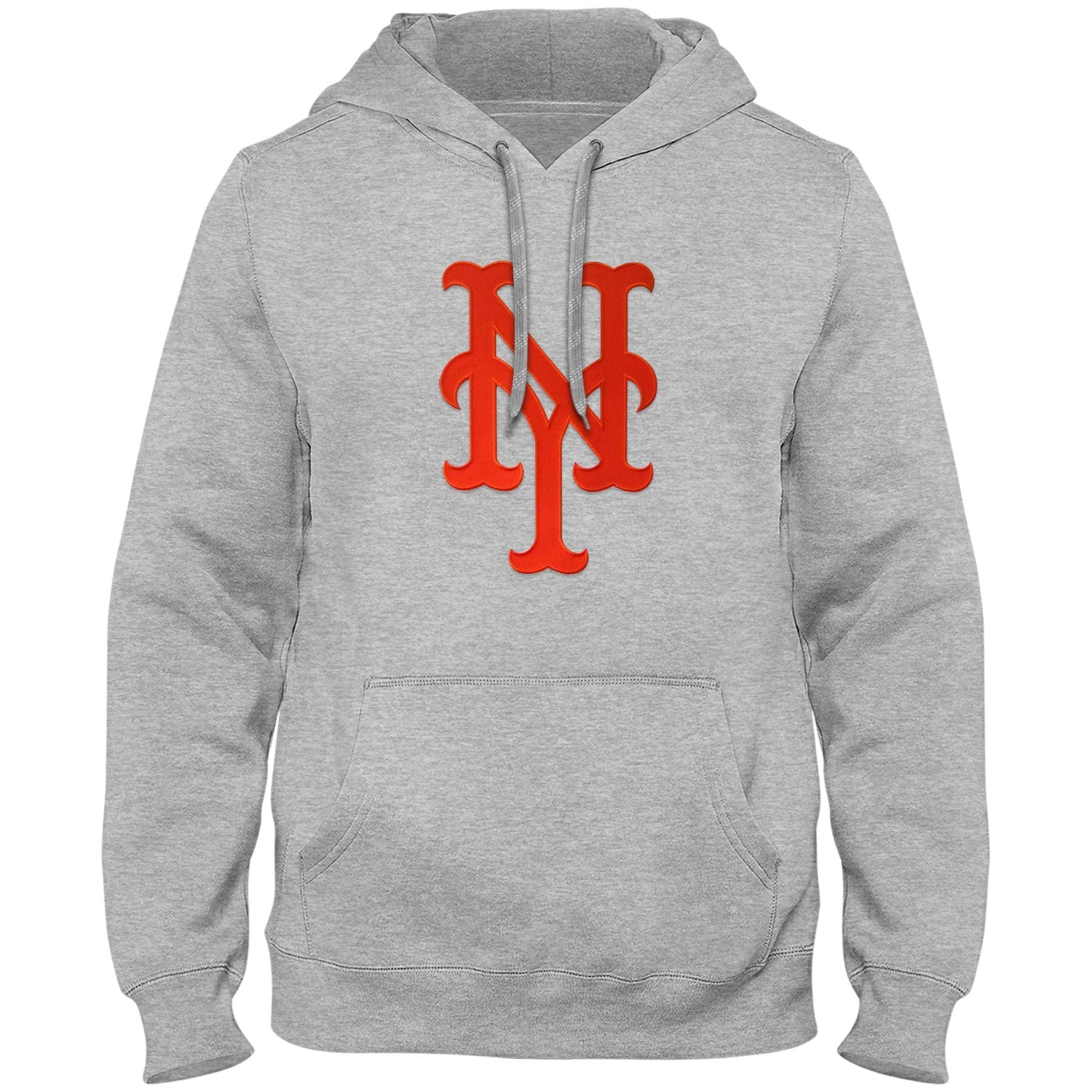 New York Mets MLB Bulletin Men's Athletic Grey Express Twill Logo Hoodie