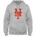 New York Mets MLB Bulletin Men's Athletic Grey Express Twill Logo Hoodie