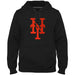 New York Mets MLB Bulletin Men's Black Express Twill Logo Hoodie