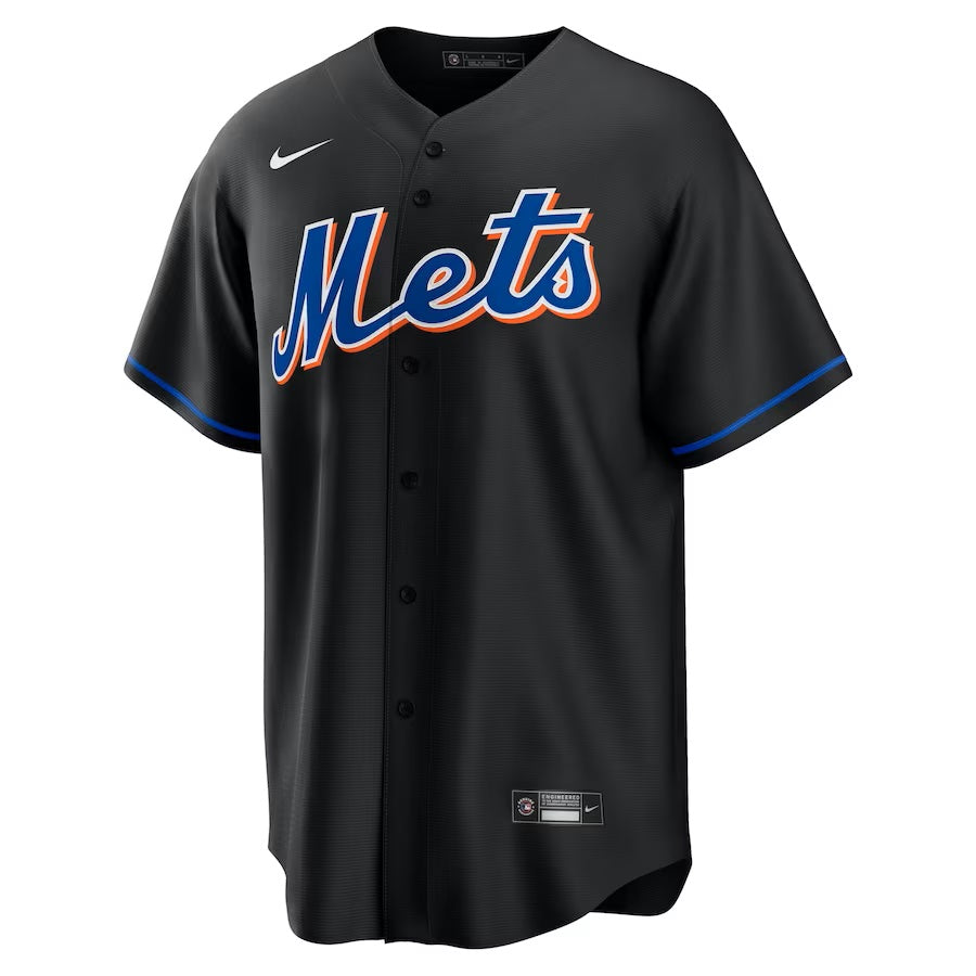 New York Mets MLB Nike Men's Black Alternate Replica Jersey