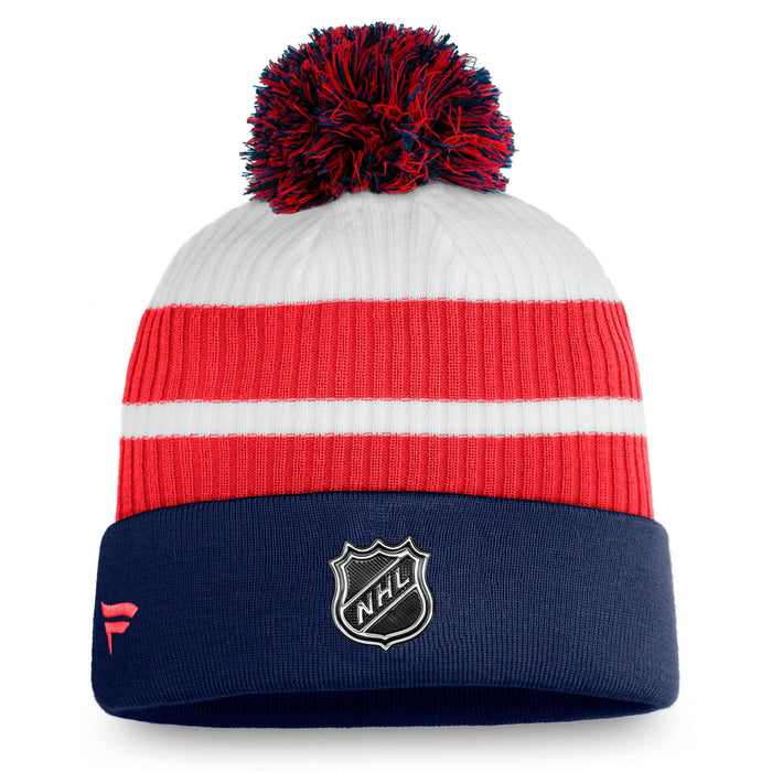 New York Rangers NHL Fanatics Branded Men's Navy/Red Special Edition Cuff Pom Knit Hat