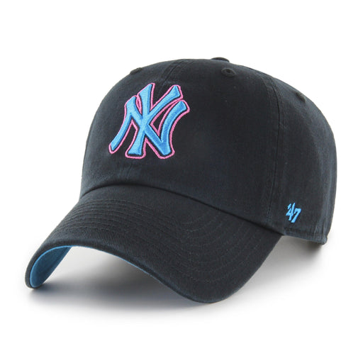 New York Yankees MLB 47 Brand Men's Black Ocean Drive Clean Up Adjustable Hat