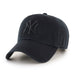 New York Yankees MLB 47 Brand Men's Black on Black Clean Up Adjustable Hat