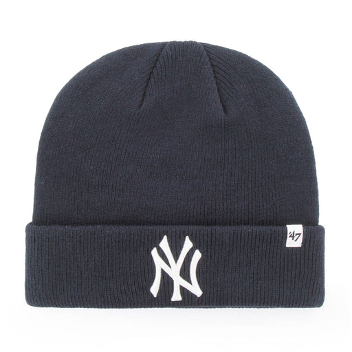 New York Yankees MLB 47 Brand Men's Black Raised Cuff Knit Hat