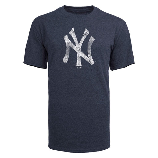 New York Yankees MLB 47 Brand Men's Grey Logo Fade T-Shirt