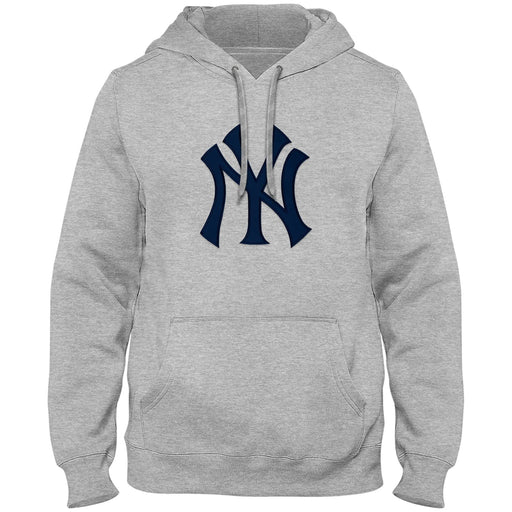 New York Yankees MLB Bulletin Men's Athletic Grey Express Twill Logo Hoodie