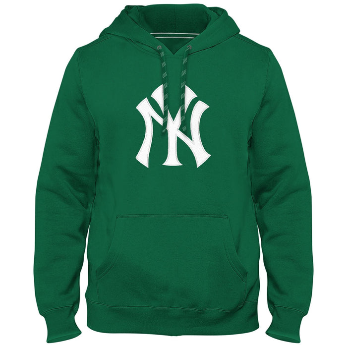 New York Yankees MLB Bulletin Men's Green Express Twill Logo Hoodie
