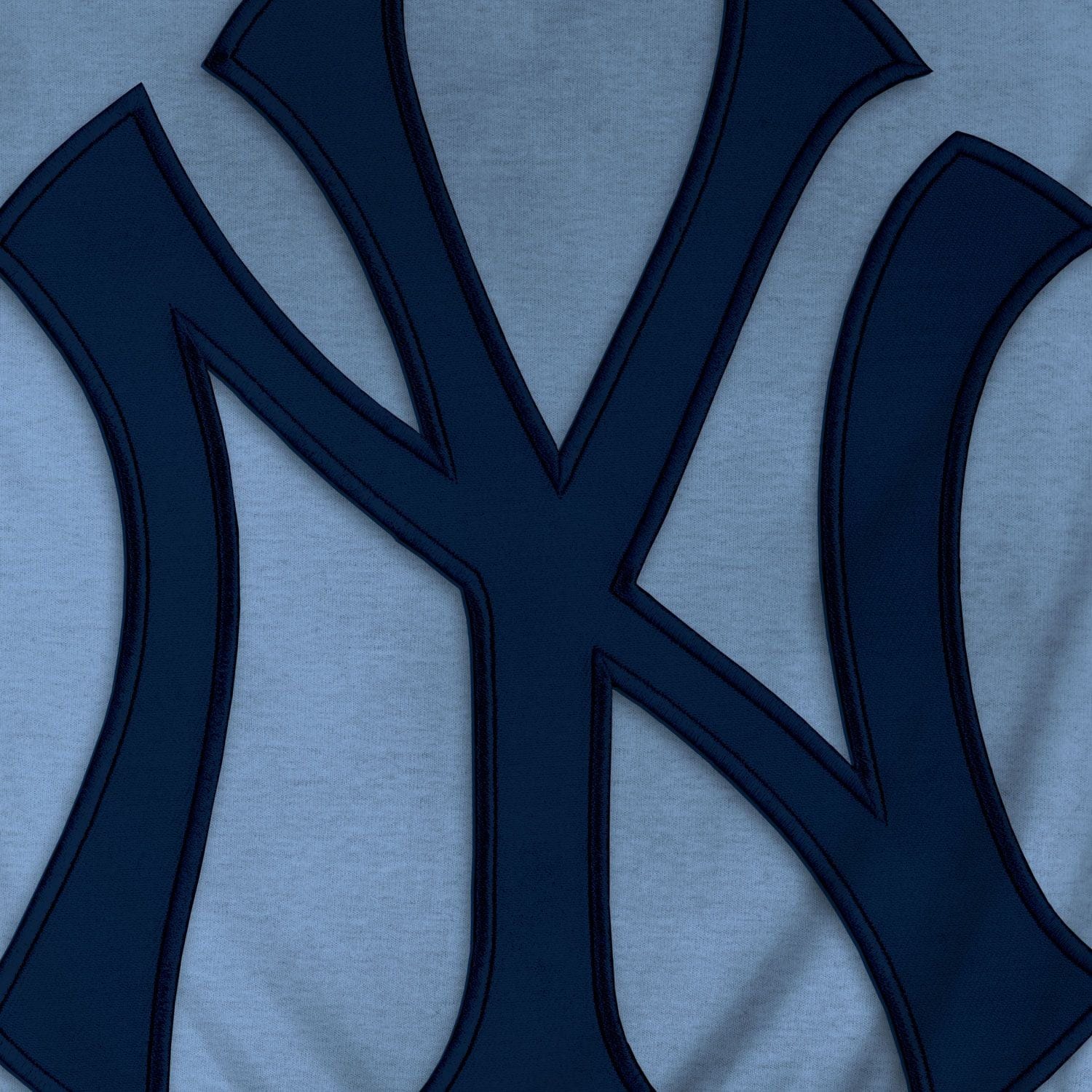 New York Yankees MLB Bulletin Men's Light Blue Express Twill Blue Logo Hoodie