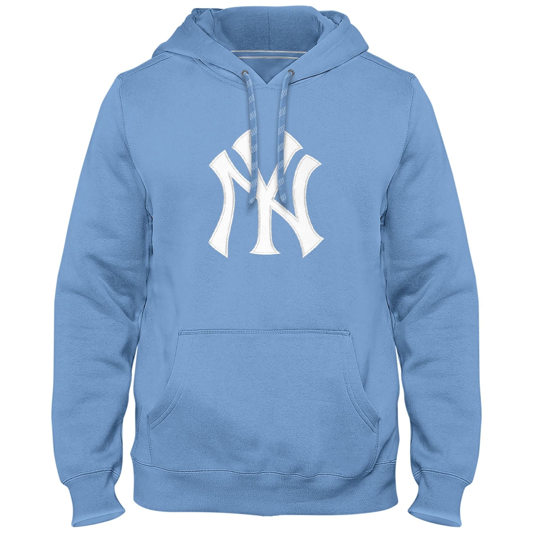 New York Yankees MLB Bulletin Men's Light Blue Express Twill Logo Hoodie