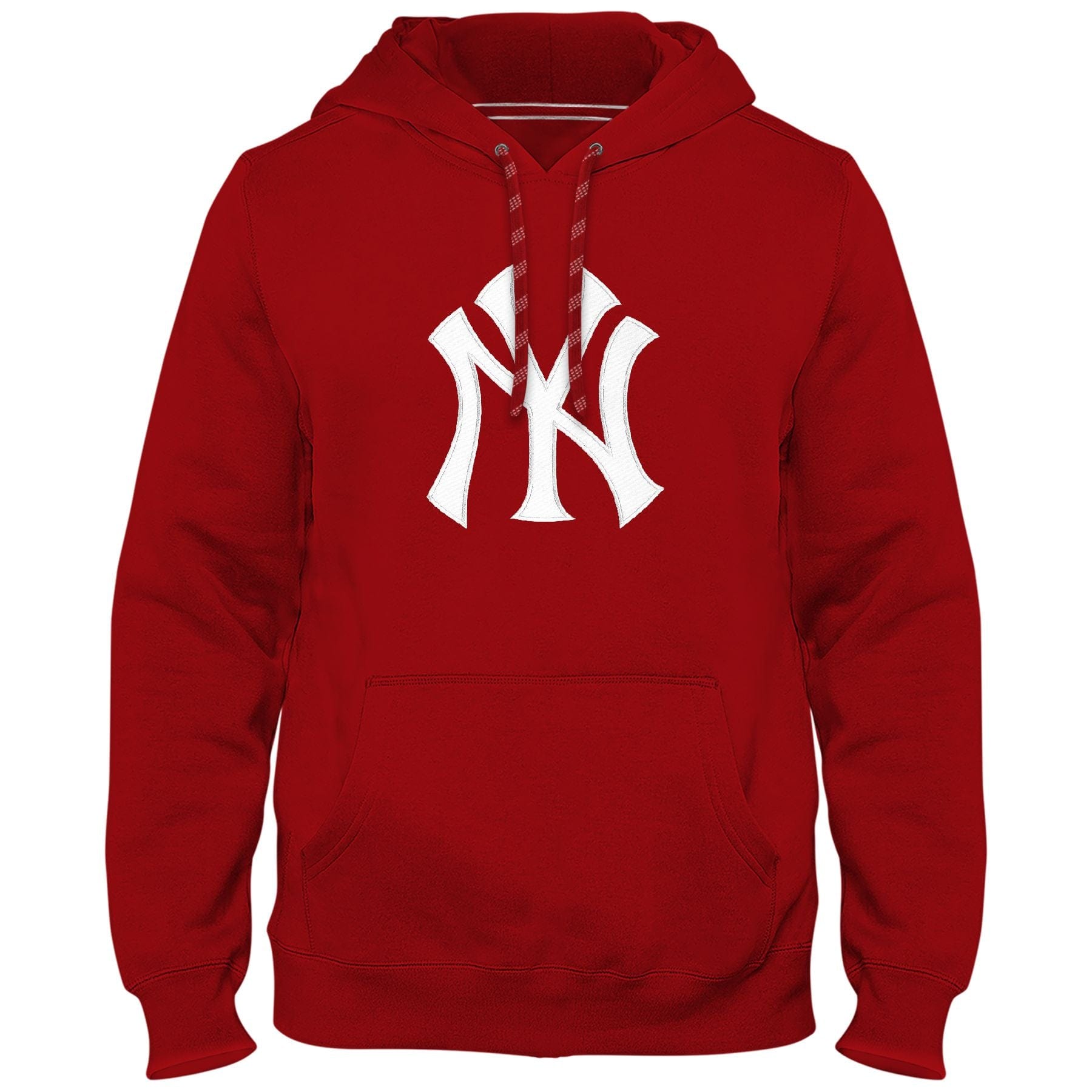 New York Yankees MLB Bulletin Men's Red Express Twill Logo Hoodie