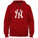 New York Yankees MLB Bulletin Men's Red Express Twill Logo Hoodie