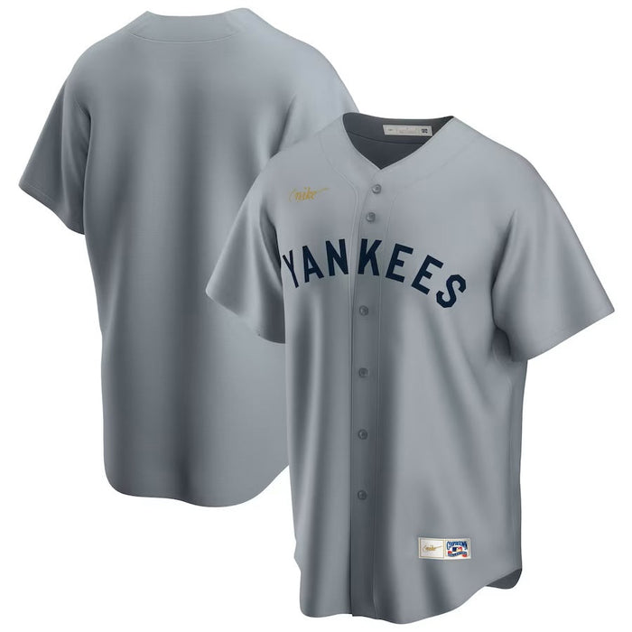 Men's Nike Gray New York Yankees Road Cooperstown Collection Team Jersey