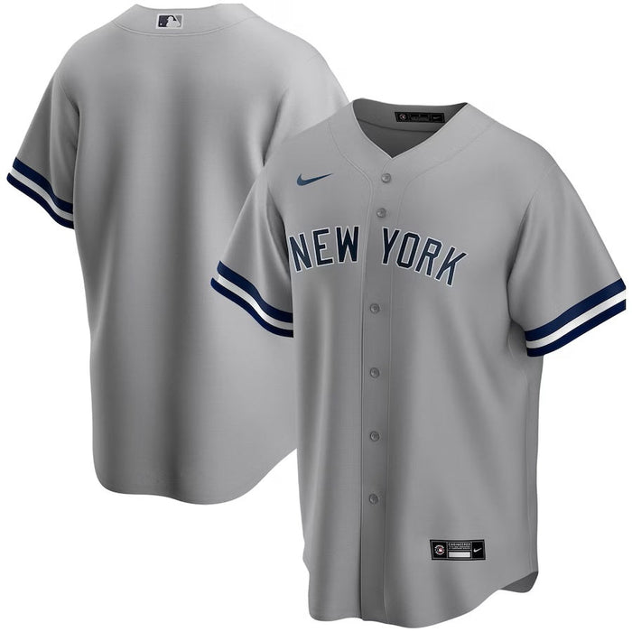Men's Nike Gray New York Yankees Road Replica Team Jersey Size: Small