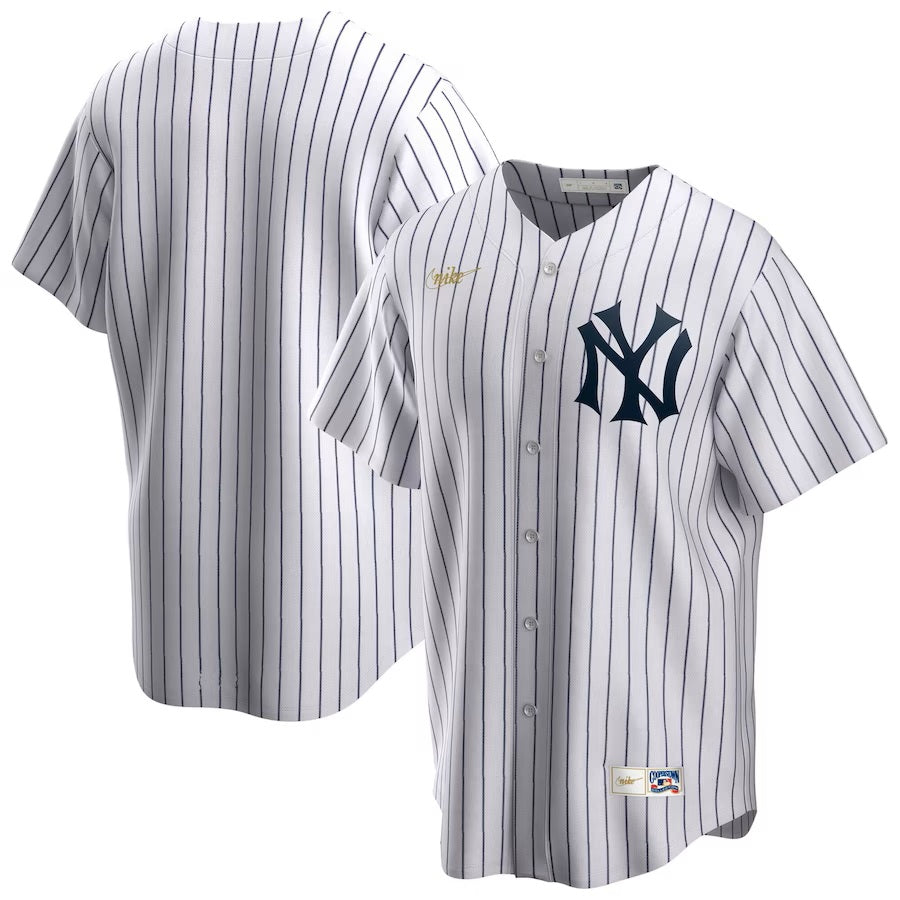 New York Yankees MLB Nike Men's White 1915-18 Cooperstown Replica Jersey