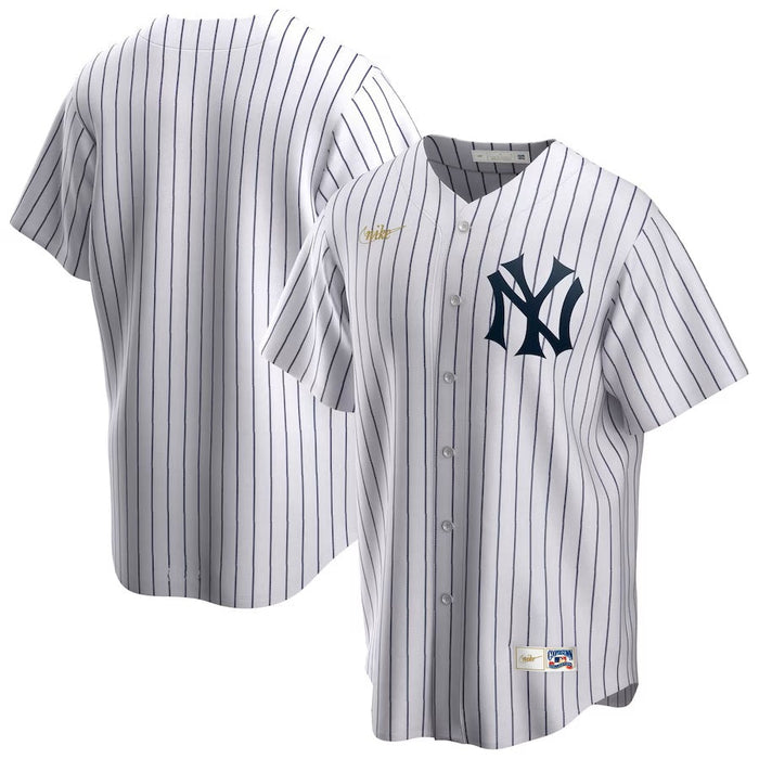 New York Yankees MLB Nike Men's White 1915-18 Cooperstown Replica Jers —