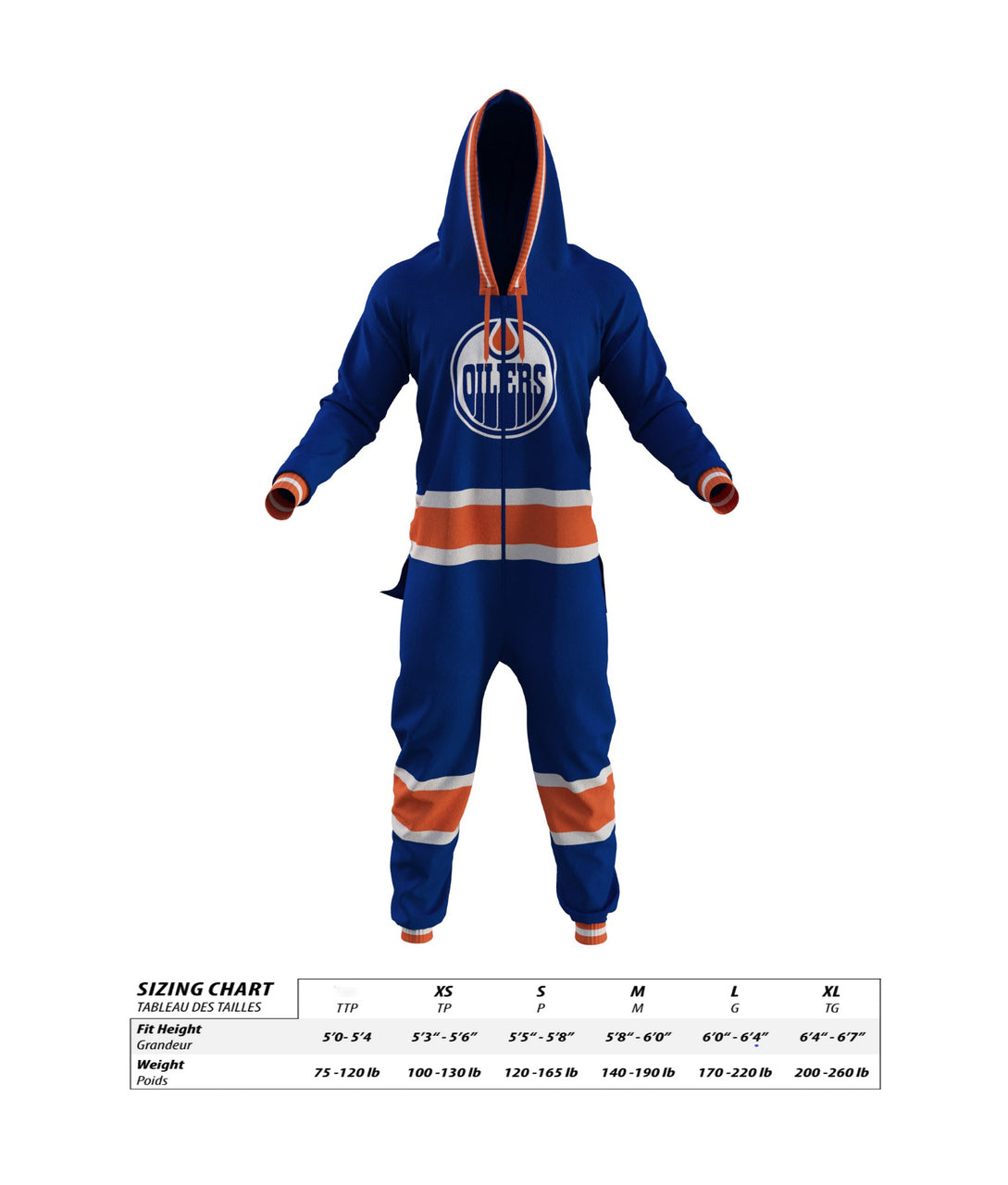 Combinaison d'uniforme de l'équipe bleue pour hommes des Oilers d'Edmonton de la LNH Hockey Sockey