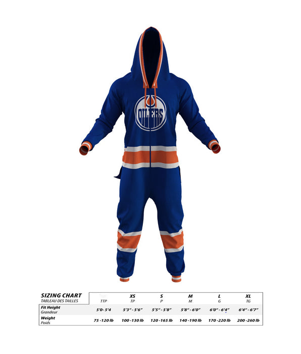 Edmonton Oilers NHL Hockey Sockey Men's Blue Team Uniform Onesie