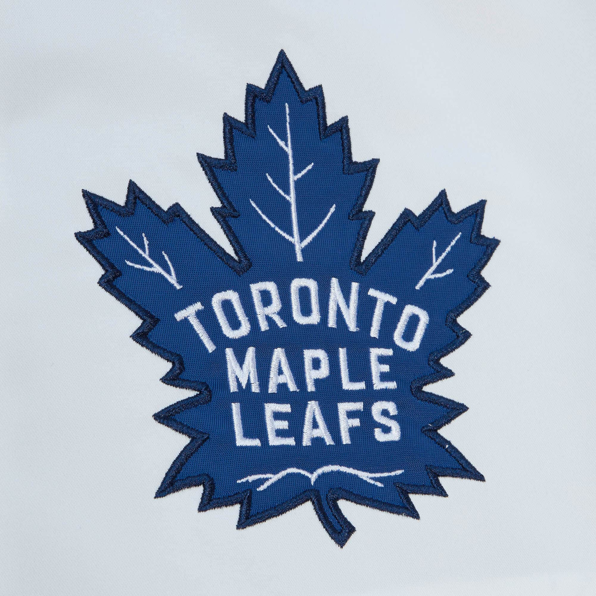 Veste légère en satin blanc City Collection NHL Mitchell & Ness des Maple Leafs de Toronto pour hommes