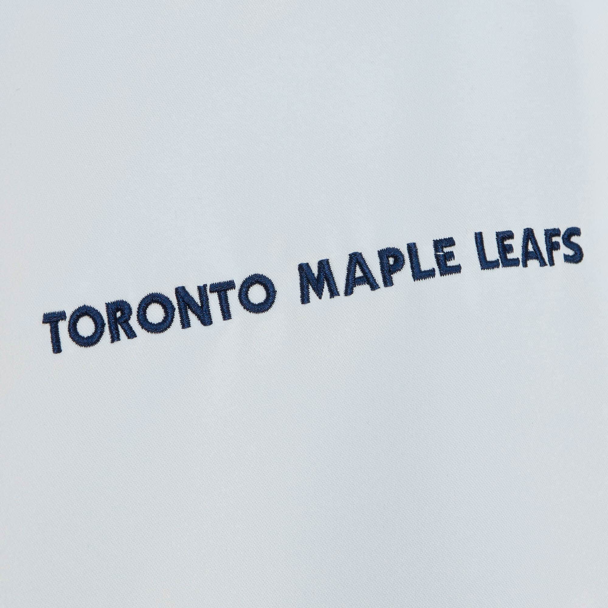 Veste légère en satin blanc City Collection NHL Mitchell & Ness des Maple Leafs de Toronto pour hommes