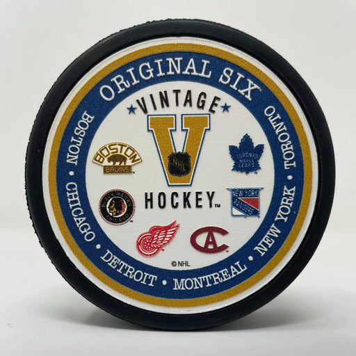 Original Six NHL Vintage Textured Hockey Puck