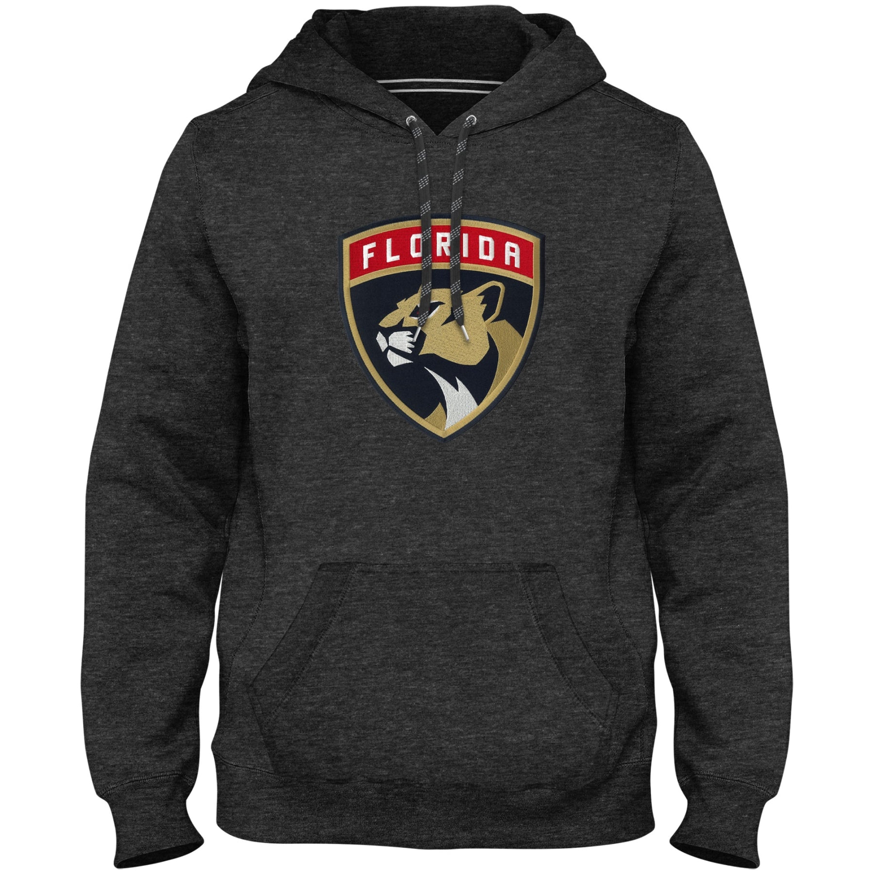 Sweat à capuche avec logo en sergé Charcoal Express NHL Bulletin des Panthers de la Floride pour hommes