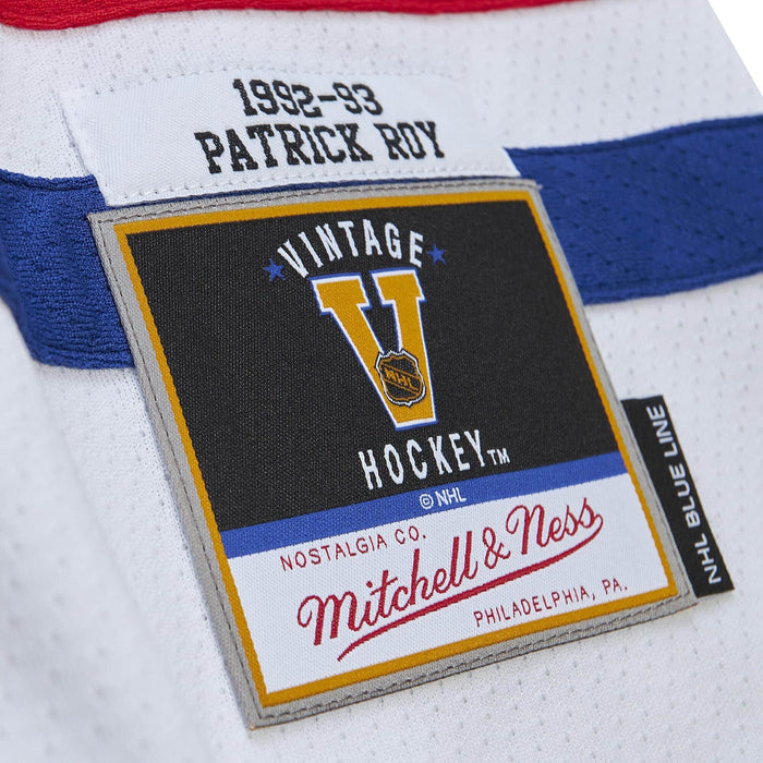 Patrick Roy Montreal Canadiens NHL Mitchell & Ness Men's White 1992 All Star Game Blue Line Authentic Jersey