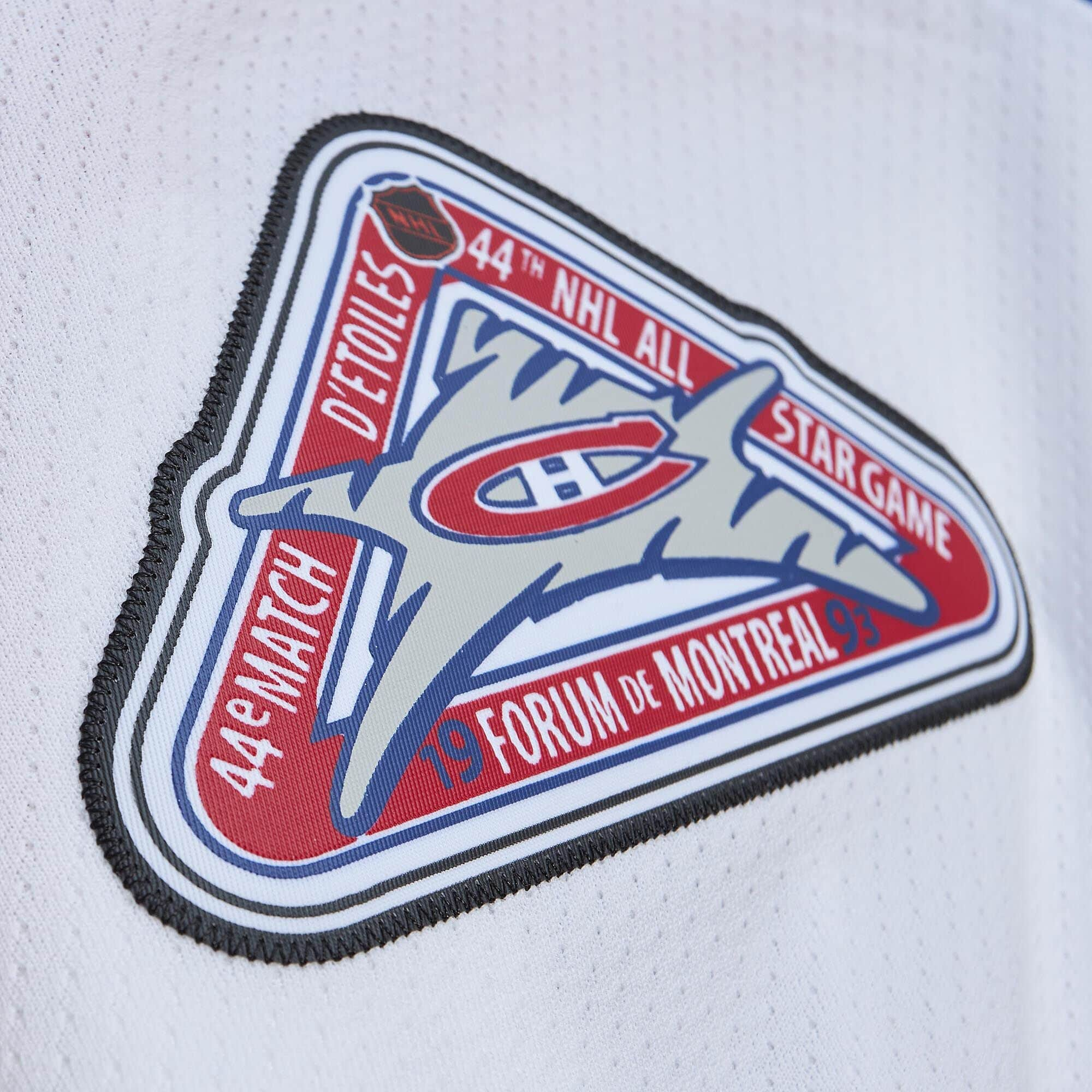 Patrick Roy Montreal Canadiens NHL Mitchell & Ness Men's White 1992 All Star Game Blue Line Authentic Jersey