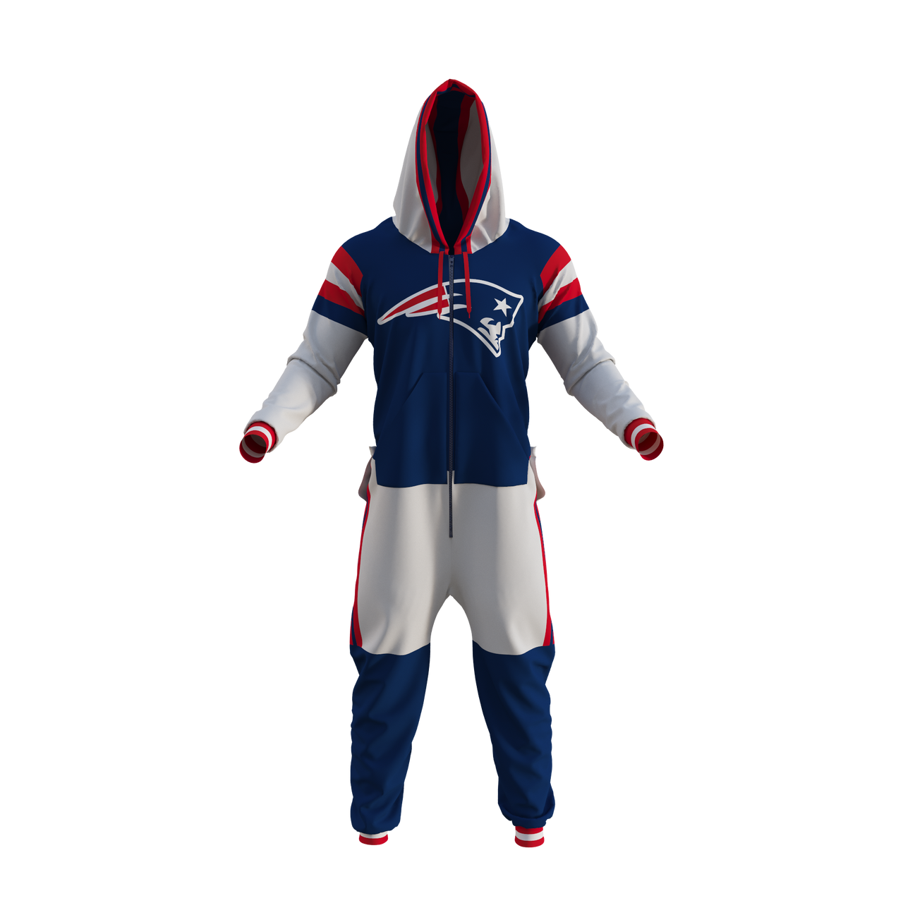 New England Patriots NFL Hockey Sockey Men's Navy Team Uniform Onesie