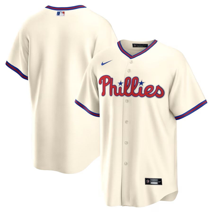 Philadelphia Phillies MLB Nike Men's Cream Alternate Replica Jersey