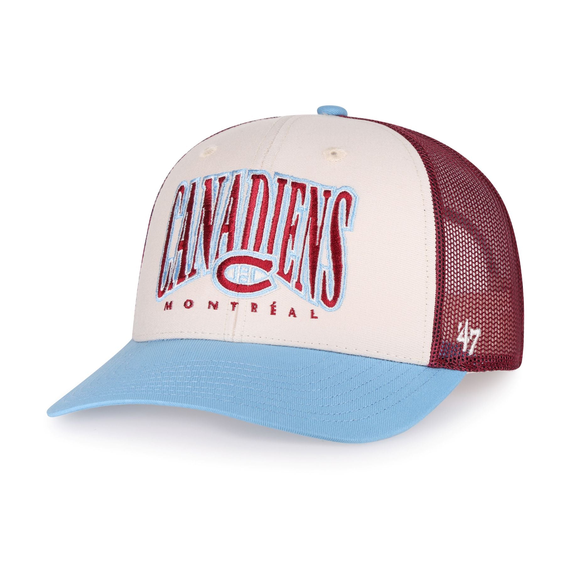 Casquette Montréal Canadiens LNH 47 Brand Trucker Snapback Tricolore Homme