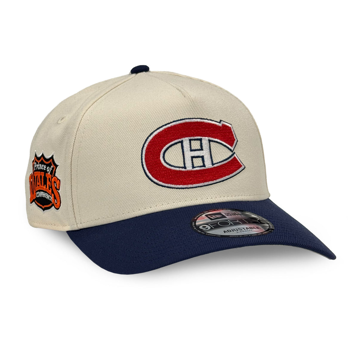 Montreal Canadiens NHL New Era Men's Beige Royal Vintage Conference 9Forty A-Frame Snapback Hat