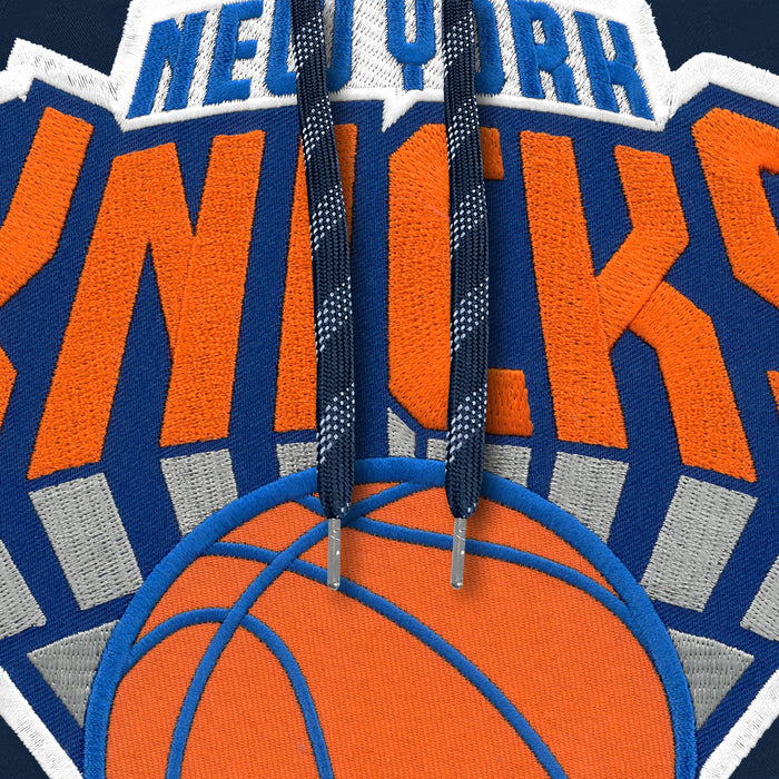 New York Knicks NBA Bulletin Men's Navy Express Twill Logo Hoodie