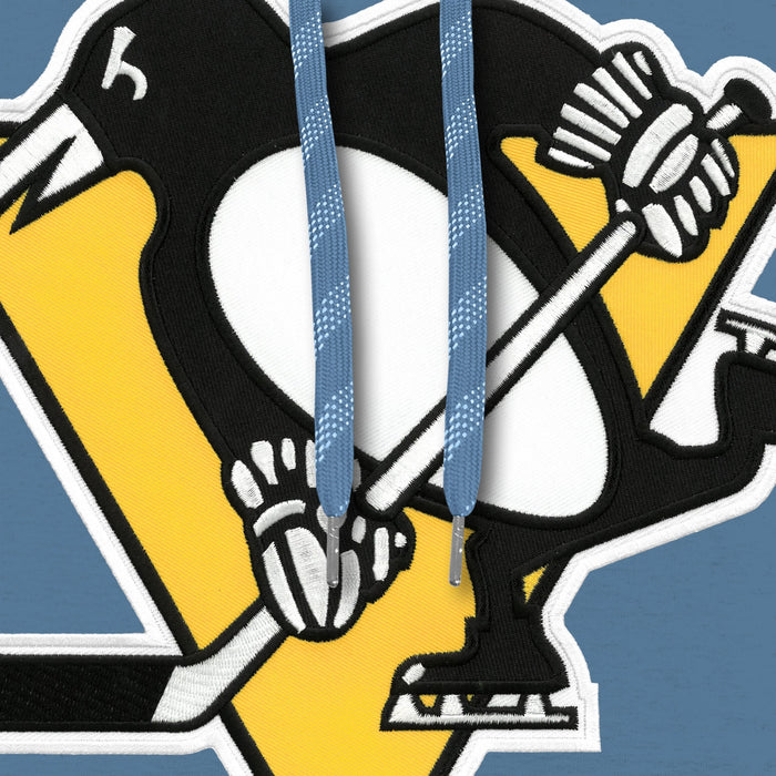 Pittsburgh Penguins NHL Bulletin Men's Light Blue Express Twill Logo Hoodie